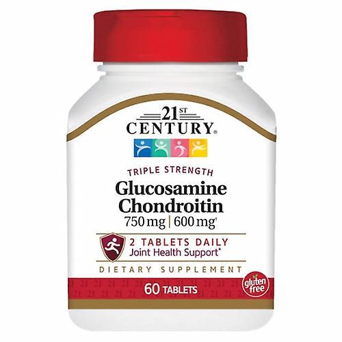 21st Century Glucosamin chondriotin fra det 21. århundrede,750 mg/600 mg,60 faner (pakke med 2) on Productcaster.