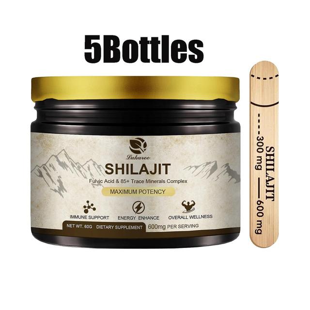 Hikig Shilajit resin Rich in 85+ Trace Minerals and Fulvic Acid Shilajits Original Himalayan Mineral Supplements Healthy Food 5bottles on Productcaster.