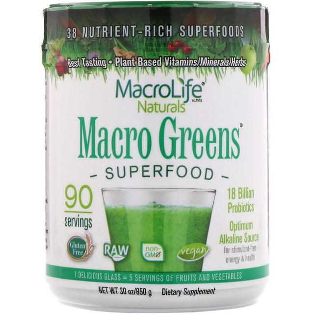 Macrolife Naturals, Macro Greens, Superfood, 30 oz (850 g) on Productcaster.