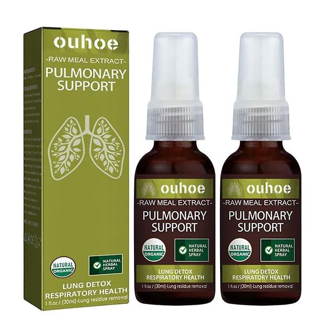 2Pcs Lung Detox Cleanse Mist Kraftvolle Lungenunterstützung Natürliche Pflanzenextrakte Pflege Essenz Spray on Productcaster.