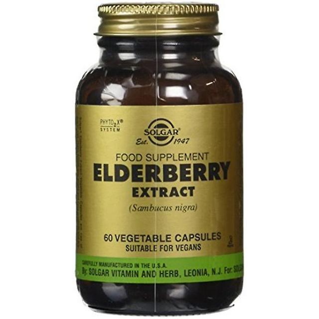 Solgar Standardised - Full Potency Elderberry Extract Vegetable Capsules, 60 on Productcaster.