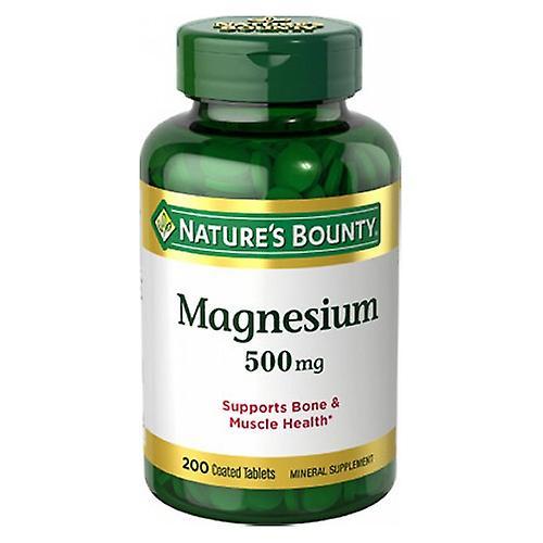 Natures Bounty Naturens Bounty Magnesium,500 mg,24 X 200 Belagda flikar (förpackning med 1) on Productcaster.