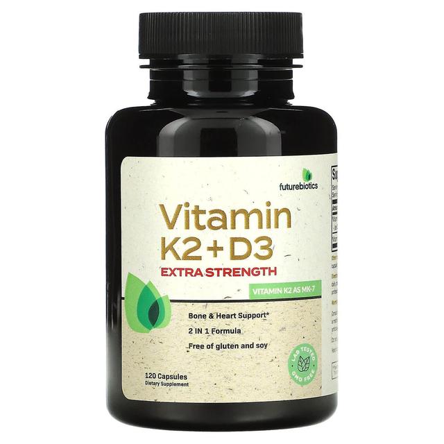 FutureBiotics, Vitamin K2 + D3, Extra Strength, 120 Capsules on Productcaster.