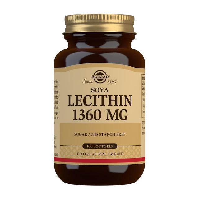 Solgar lecithin (soya) 1360mg 180's on Productcaster.