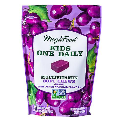 MegaFood Kids Multivitamín, Hrozno, 30 mäkkých žuvačiek (balenie po 1) on Productcaster.