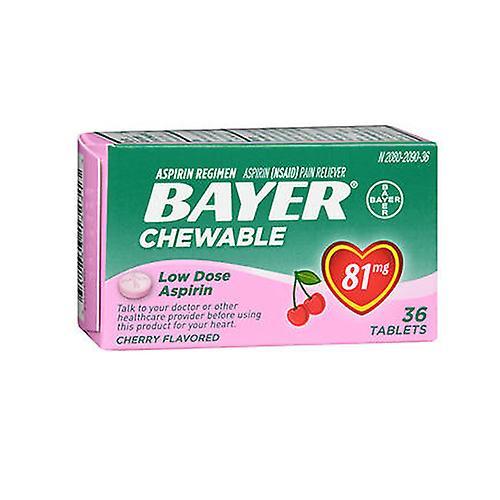 Bayer Children's Aspirin Chewable Low Dose,81 mg,Cherry 36 chewables (Pack of 1) on Productcaster.