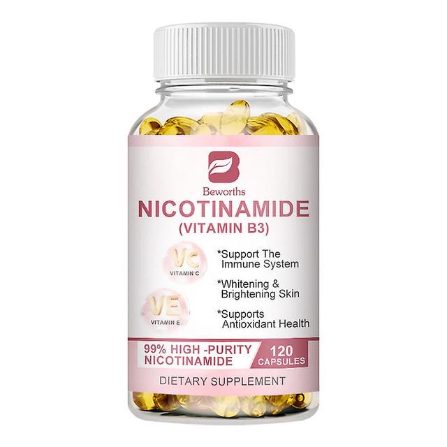 Tib B-3 Nicotinamid-Kapseln Antioxidation Reduzieren Sie Farbflecken Aufhellung des Hauttons Immununterstützung B3-Komplex Vitaminpräparate 120pcs on Productcaster.