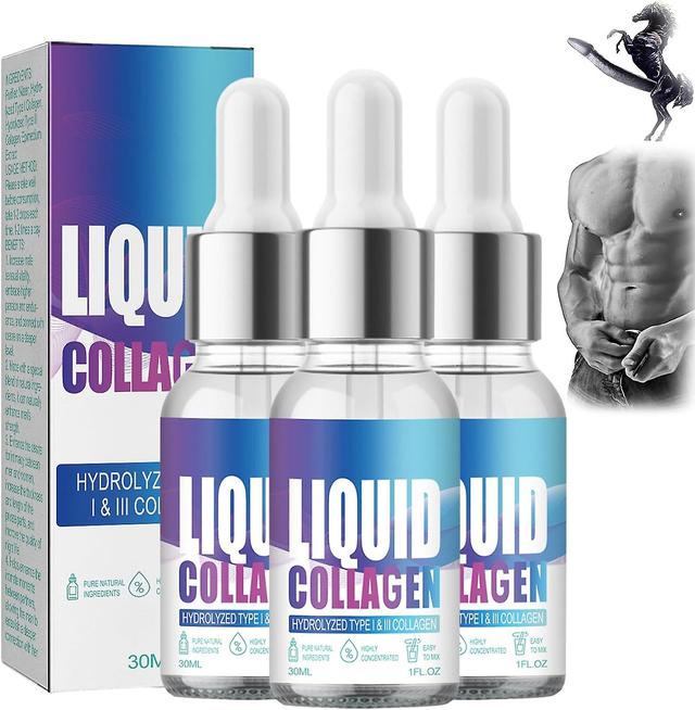 Lisade Mens Liquid Collagen Testosterone Supplement Drops,secret Drops For Strong Men, Enhanced Secret Drops, Increase Energy Levels 3 Pcs on Productcaster.