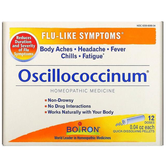 Boiron, Oscillococcinum, Influenzalignende symptomer, 12 doser, 0,04 oz hver on Productcaster.