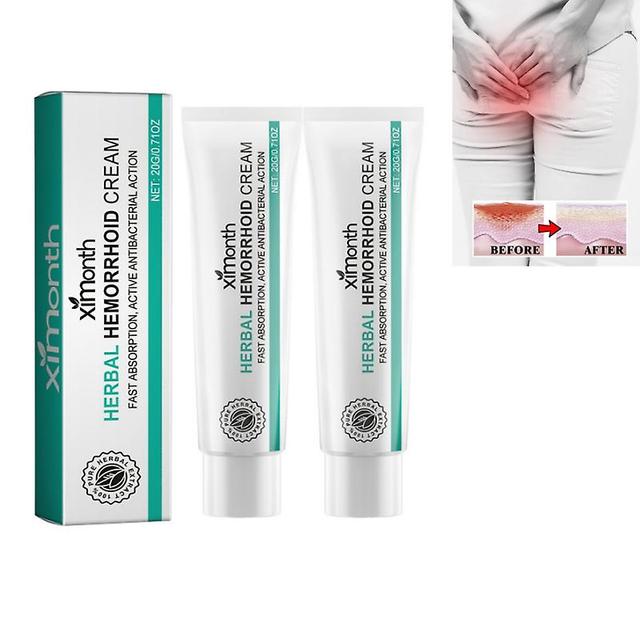 1-5x Herbal Hemorrhoids Internal And External Anal Fissure Cream Pain Reliving 20g 2pcs on Productcaster.