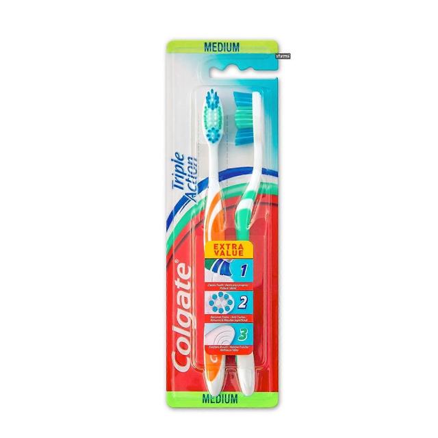 Introducing the colgate triple action 2-pack toothbrush set - enhance your oral care routine! on Productcaster.