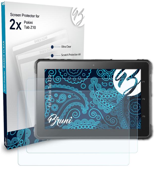 Bruni 2x protective film compatible with Pokini Tab Z10 film clear on Productcaster.