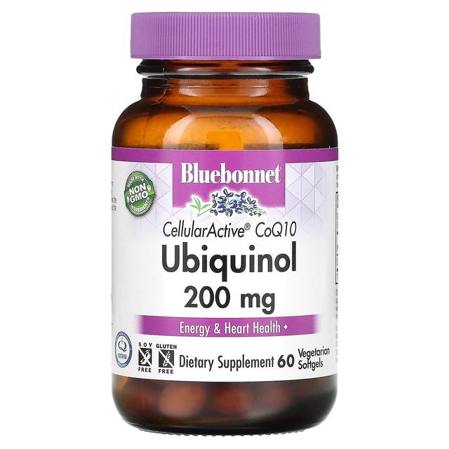 Bluebonnet Nutrition, Ubiquinol, CellullarActive CoQ10, 200 mg, 60 Vegetarian Softgels on Productcaster.