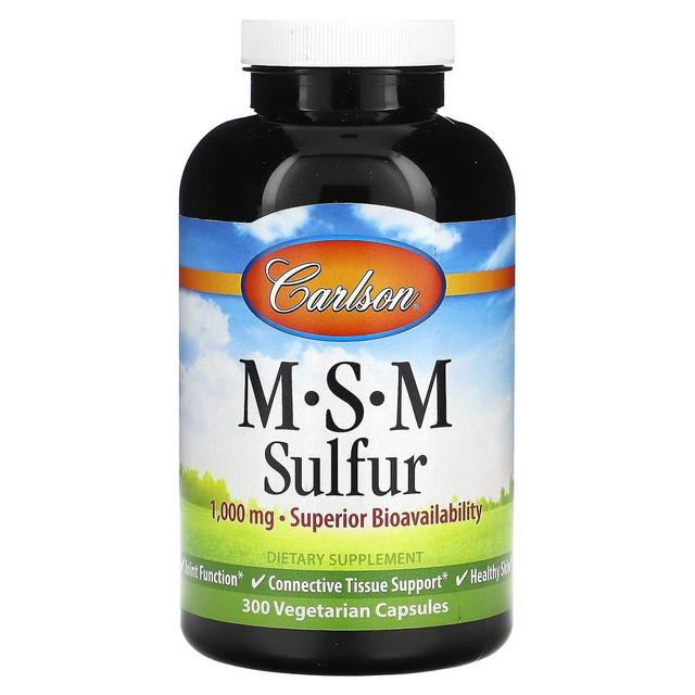 Carlson, MSM Sulfur, 1,000 mg, 300 Vegetarian Capsules on Productcaster.