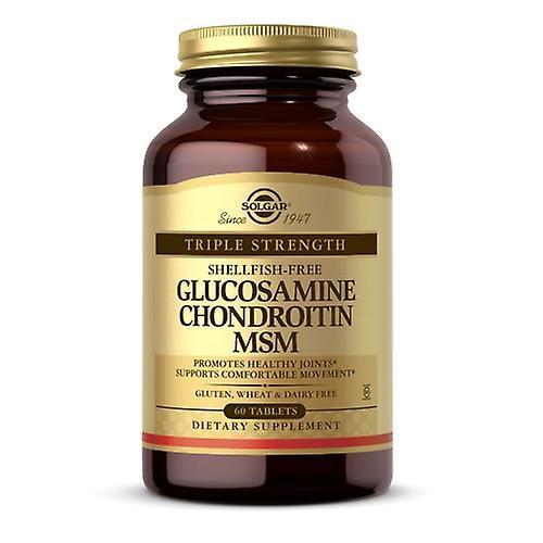 Solgar Triple Strength Glucosamine Chondroitin MSM (Shellfish-Free) Tablets, Shellfish-Free 60 Tabs (Pack of 4) on Productcaster.