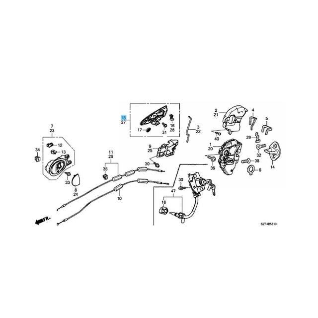 Left Side Door Outer Assy No Key Hole For Crz -z Zf1 Zf2 2011-2015 72181--g01zc Lh on Productcaster.