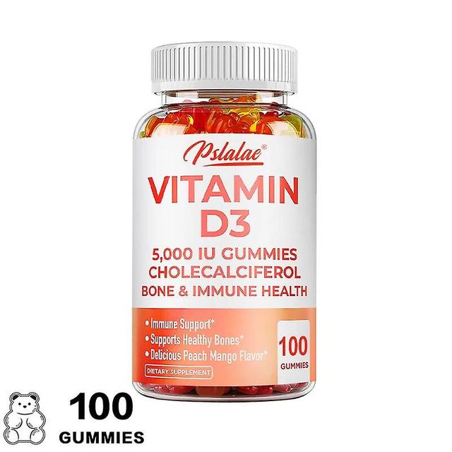 Eccpp Premium Vitamin D3 5000 Iu - Supporta un sano supporto immunitario, salute delle ossa e dei denti, sana funzione muscolare - Non OGM 100 Gummies on Productcaster.