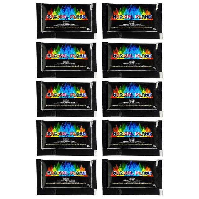 10 Pack Magics Colorful Fire Powder Portable Color Flames Packets for Bonfires Fireplaces 25g on Productcaster.