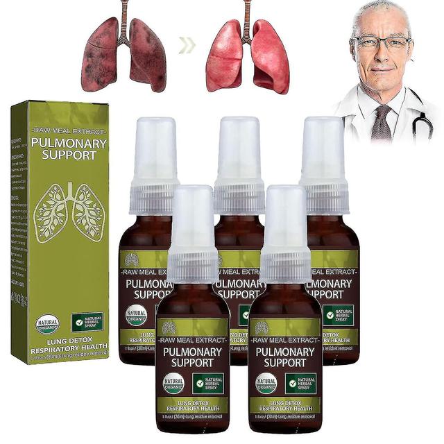 Breathdetox bylinný sprej na čistenie pľúc, čistí pľúca od odpadu a hlienu, podporuje zdravie pľúc, doplnok zdravia 5pcs on Productcaster.