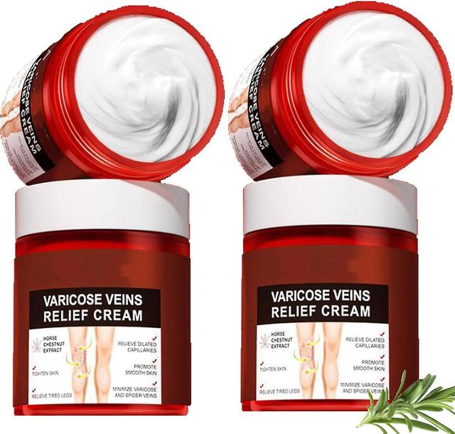 Natural Varicose Veins Relief Cream - Strengthen Capillary Health, Reduce Spider Veins on Legs 2Pcs on Productcaster.