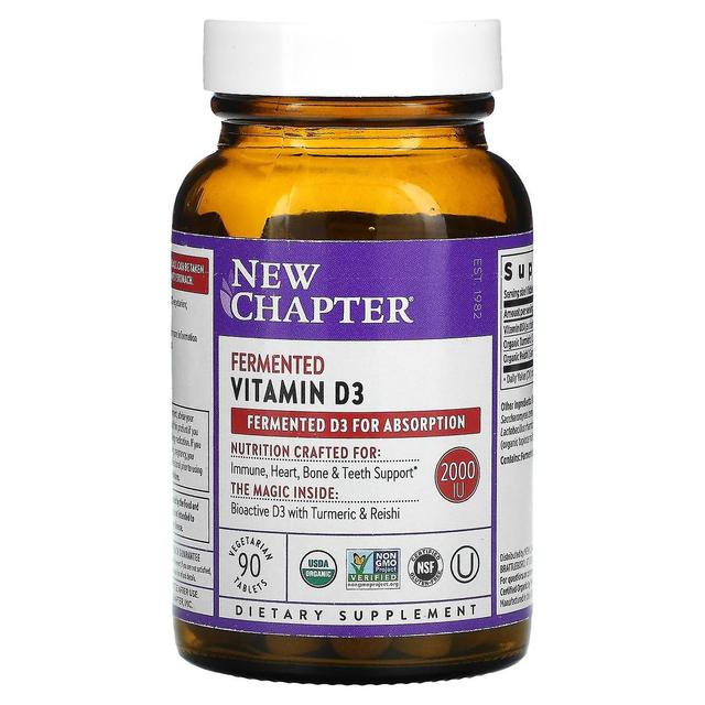 New Chapter, Fermented Vitamin D3, 2,000 IU, 90 Vegetarian Tablets on Productcaster.