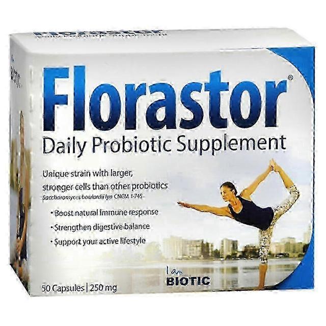 Florastor daily probiotic supplement, 250 mg, capsules, 50 ea on Productcaster.