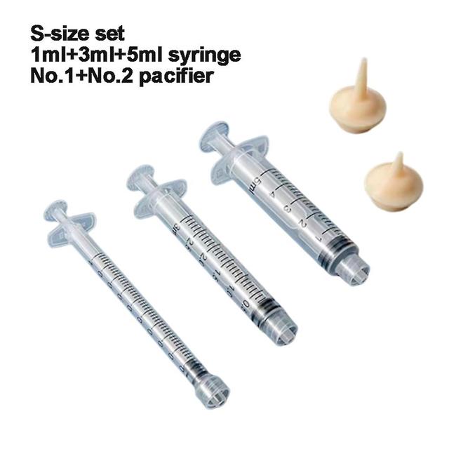 Milch-Nippel-Spritzen für Haustier professionelle Pflege Silikon-Welpen-Schnuller Mini-Haustier-Fütterungsnippel S 3-teiliges Set on Productcaster.