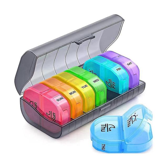 Weekly With 7 Detachable Pill Case To Hold Medicine, Medication, Vitamins And Fish Oils As shown on Productcaster.