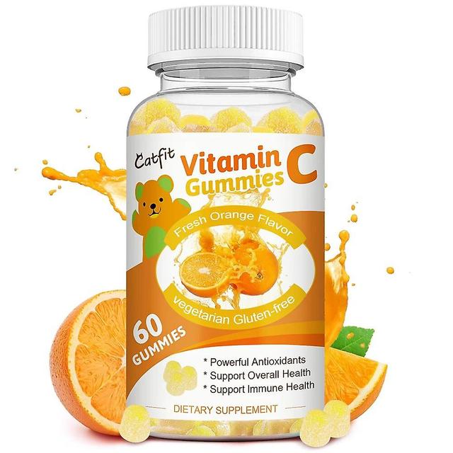 Visgaler Sweet Orange Vitamin C Gummies Anti-aging Gummies Vc Nutrition Supplement Daily Snacks Rough Skin Care Food 60pcs on Productcaster.