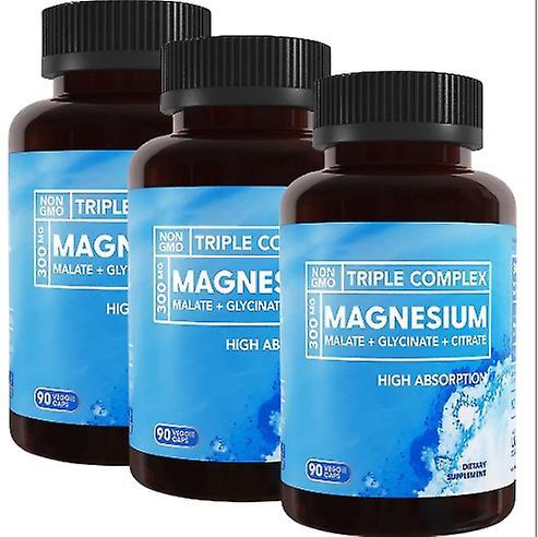 1-pack Triple Magnesium Complex | Magnesium Glycinate, Magnesium Malate, And Magnesium Citrate To Benefit Muscles, Nerves, And Energy | High Absorp... on Productcaster.