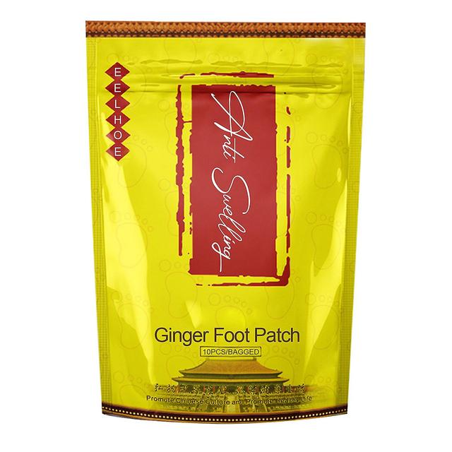 Aouii Eelhoe 10pcs Ginger Tongluo Foot Patches Reduce Inflammation Remove Body Toxins Enhance Blood Circulation Stimulate Metabolism on Productcaster.