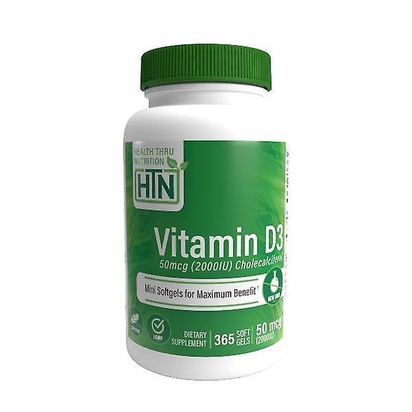 Health Thru Nutrition Vitamin D3 2,000iu (50mcg) 365 Softgels on Productcaster.