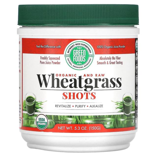 Green Foods Corporation, Organic & Raw, Wheatgrass Shots, 5.3 oz (150 g) on Productcaster.