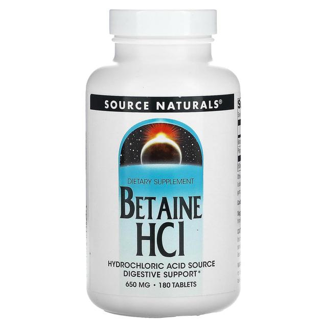 Source Naturals, Betaine HCl, 650 mg, 180 Tablets on Productcaster.