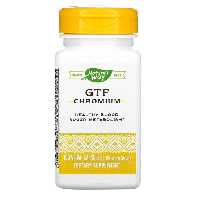 Nature's Way, Cromo GTF, 200 mcg, 100 Cápsulas Veganas on Productcaster.