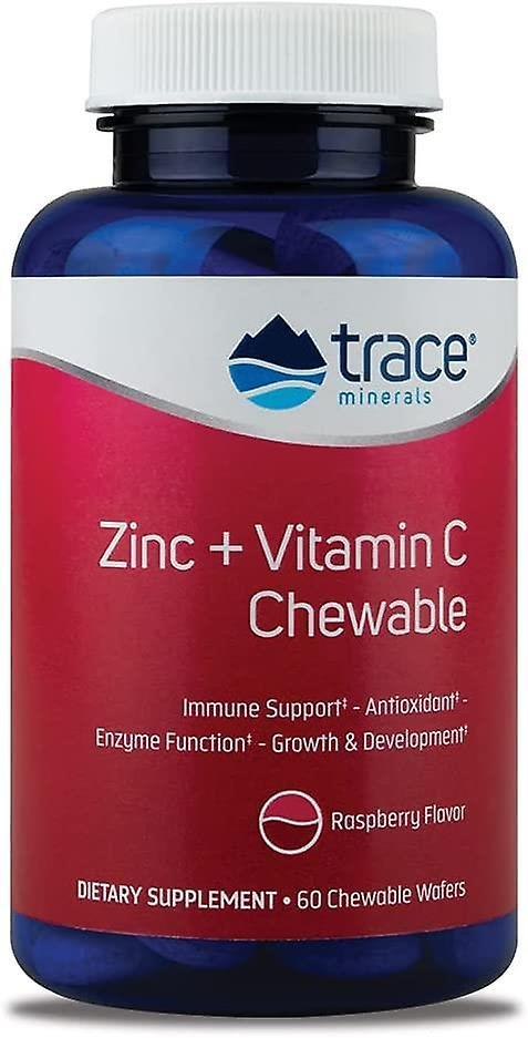 Trace Minerals Sporenelementen Zink en Vitamine C Raspberry 60 Chewables on Productcaster.