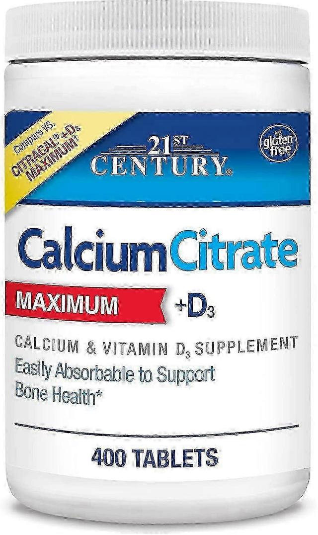 21St century calcium citrate maximum + d3, tablets, 400 ea on Productcaster.