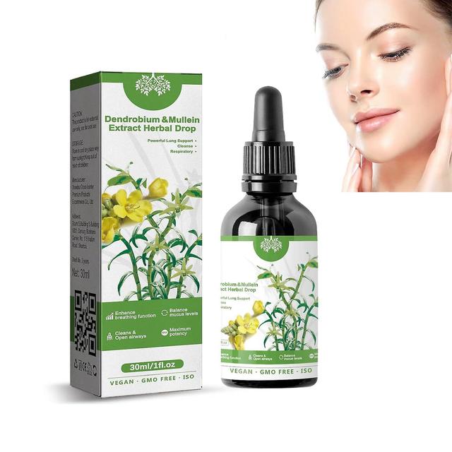 Dendrobium & Mullein Extract Powerful Lung Support, Dendrobium & Mullein Extract Herbal Drops, Herbal Care Essence (2PCS) 1PCS on Productcaster.