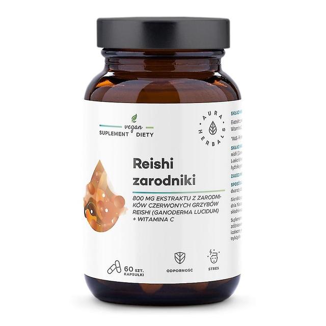 Aura Herbals Reishi-Sporen 800 mg + Vitamin C 60 Kapseln BI7947 on Productcaster.