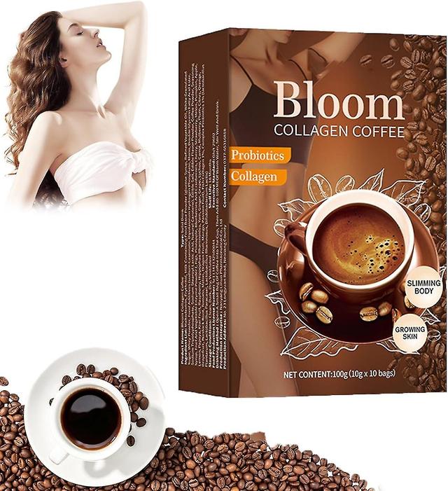 Bloom Kollagenkaffee, Kollagen-Kaffeepulver, Kollagenprotein-Ergänzungen, Kollagenpulver für Kaffee-Energie-Schönheitsgelenke 1box-10bags on Productcaster.