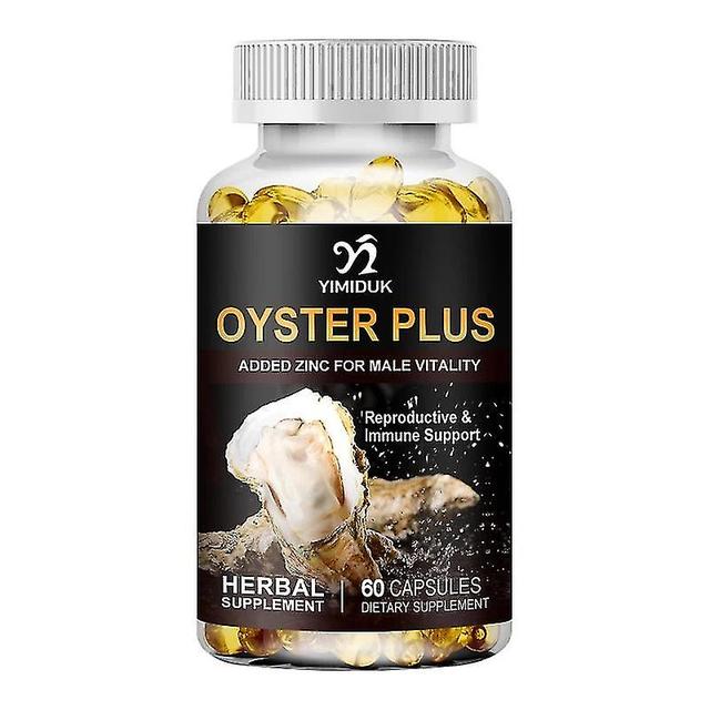 Oyster Plus Zink & Taurin Marine Nutrients Kosttillskott för förbättrad manlig funktion ökad 1 flaskor 60 pcs on Productcaster.