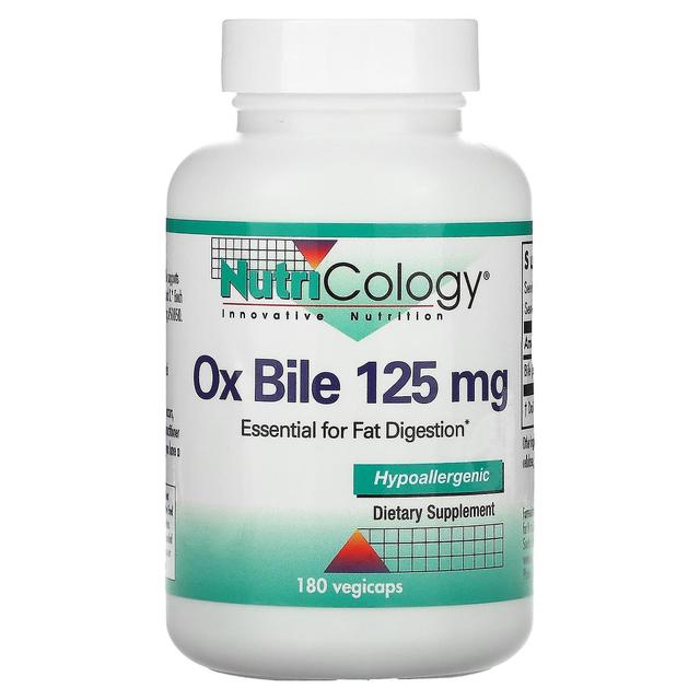 NutriCology Nutricologia, Bile di bue, 125 mg, 180 Vegicaps on Productcaster.