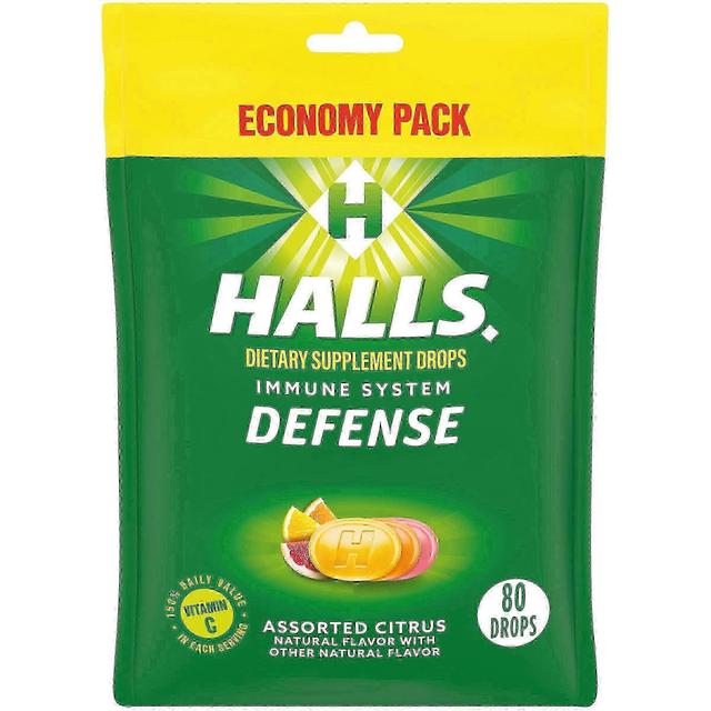 Halls Salas de defesa variadas vitamina c c drops, pacote econômico, 80 ea on Productcaster.