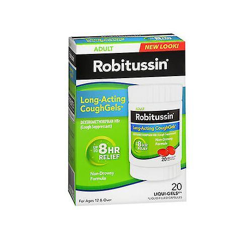 Robitussin Kvardröjande kalla långverkande Coughgels, 20 vardera (Förpackning med 3) on Productcaster.