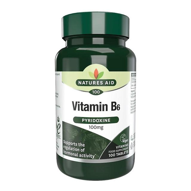 Natures Aid Super Vitamin B6 100mg, 100 Tablets. Suitable for Vegans on Productcaster.