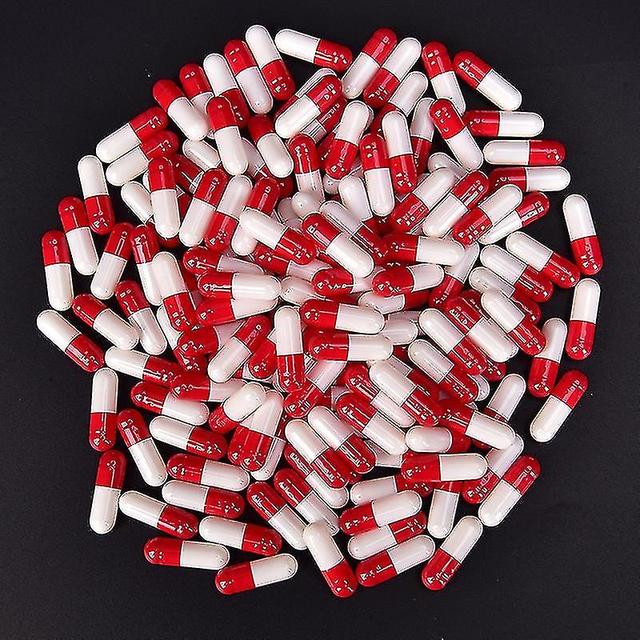 1000pcs Multicolor Empty Gelatin Capsules Pill Vcaps Gel Halal Separated Box Red on Productcaster.