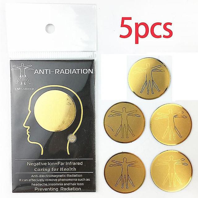 Anti Radiation Protector Sticker Mobile Phone Laptop Ions Emf Blocker 5pcs on Productcaster.