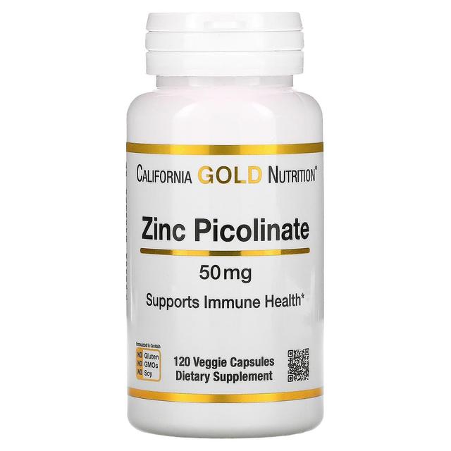 California Gold Nutrition, Zinc Picolinate, 50 mg, 120 Veggie Capsules on Productcaster.