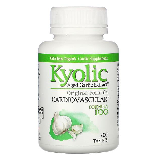 Kyolic, Extrato de alho envelhecido, Cardiovascular, Fórmula 100, 200 comprimidos on Productcaster.