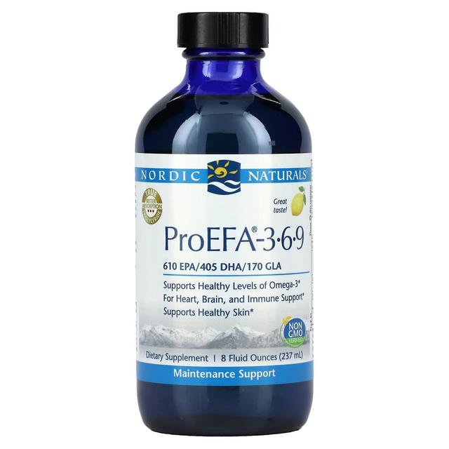 Nordic Naturals, ProEFA - 3-6-9, Limão, 8 fl oz (237 ml) on Productcaster.